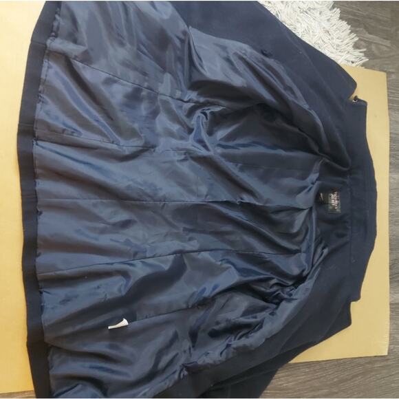 Victoria Secret Navy Six Button Double Breast Trench Coat  Academia Cozy Preppy - Picture 5 of 10